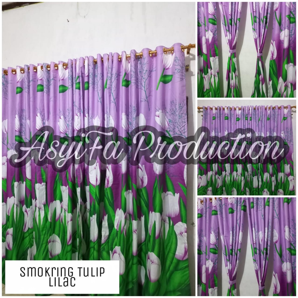 PROMO  Gorden Smokring Bunga Ring 12 Bisa Jendela Motif Bunga Tulip Ungu