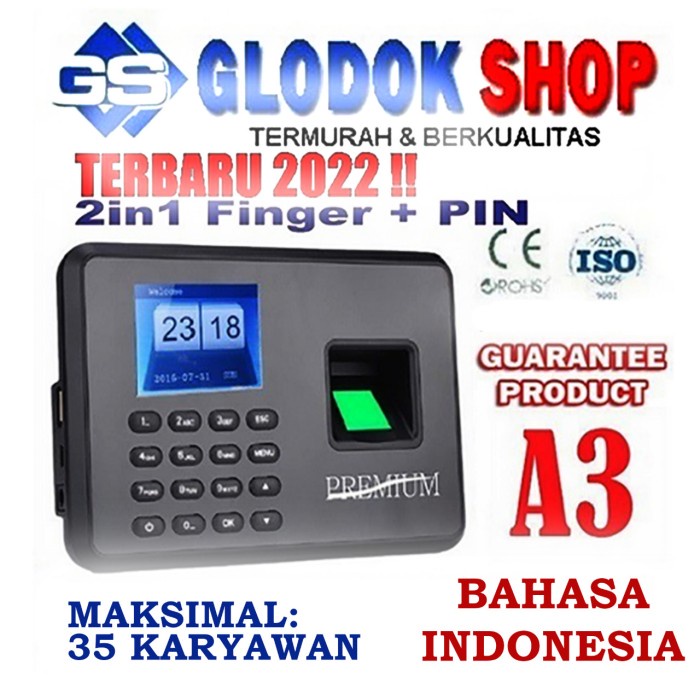

Limited Mesin Absen / Mesin Absensi / Sidik Jari / Finger Print A3