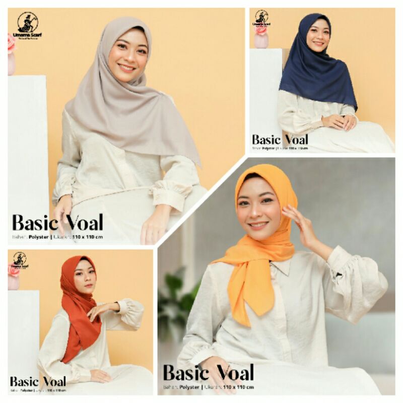 Segiempat Basic Voal Umama || POLOS