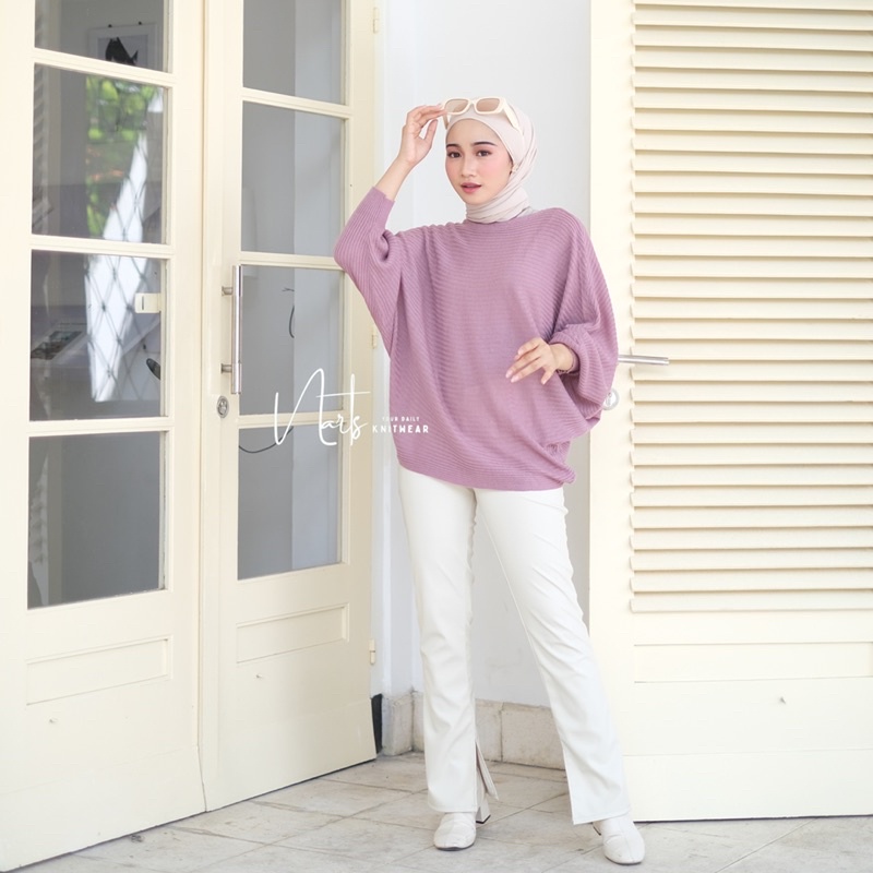 BLOUSE BATWING RAJUT / BAJU ATASAN RAJUT WANITA / TERMURAH !!!!!