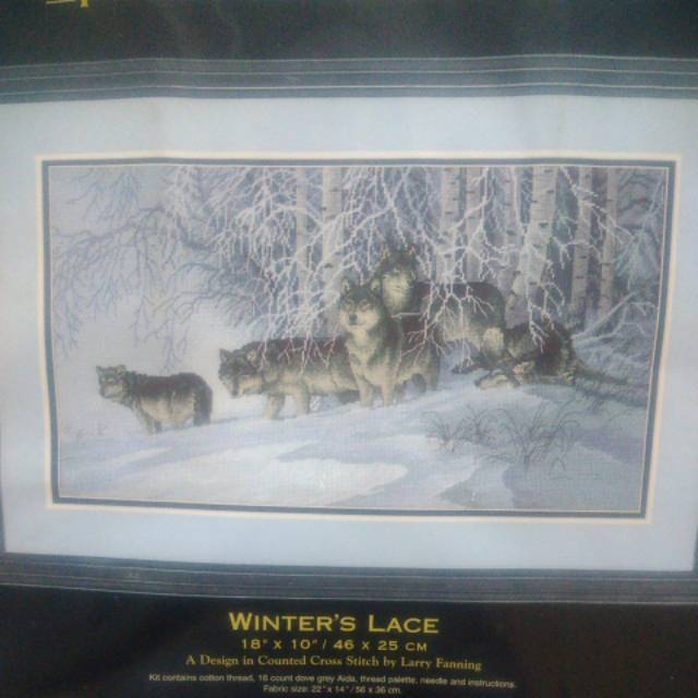 Paket kristik / Cross Stitch Winter's Lace Dimension Gold ori import