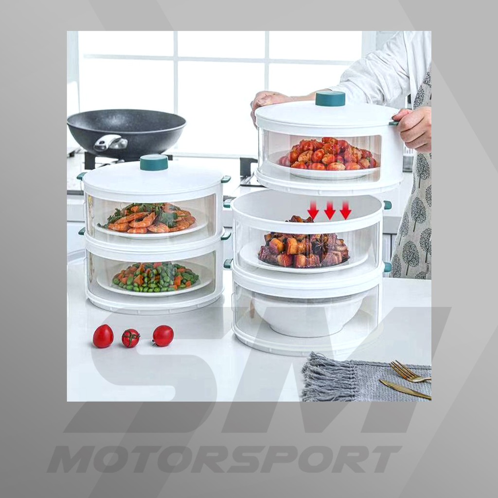 Stackable Food Cover Susun / Rak Dapur Serbaguna 5 Susun