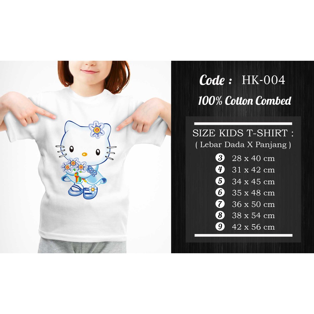 [FREE NAMA !!] Kaos Anak &amp; Family Hello Kitty 100% COTTON PREMIUM