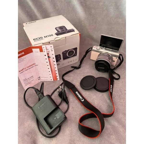 camera canon eos m100 pink