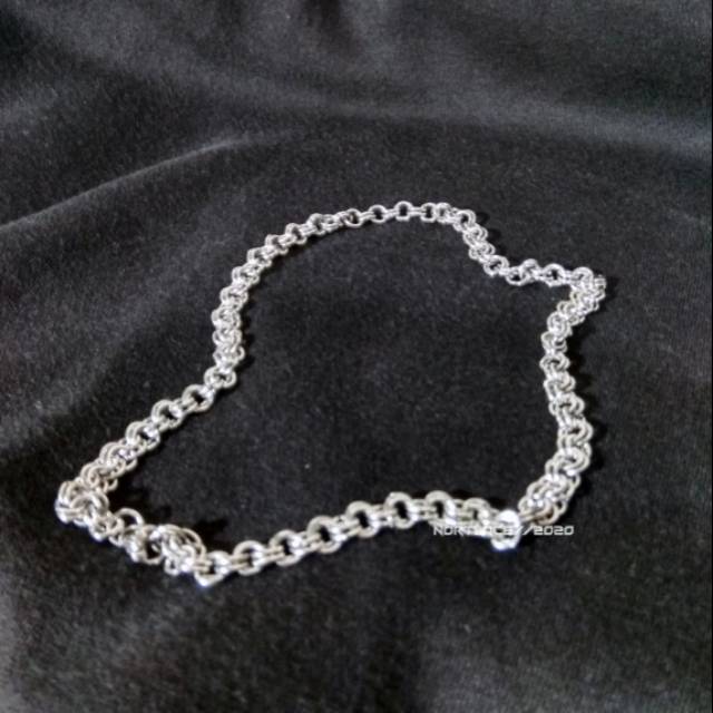 Silver Necklace "OG" Accessories Silver - Kalung Pria Silver Titanium