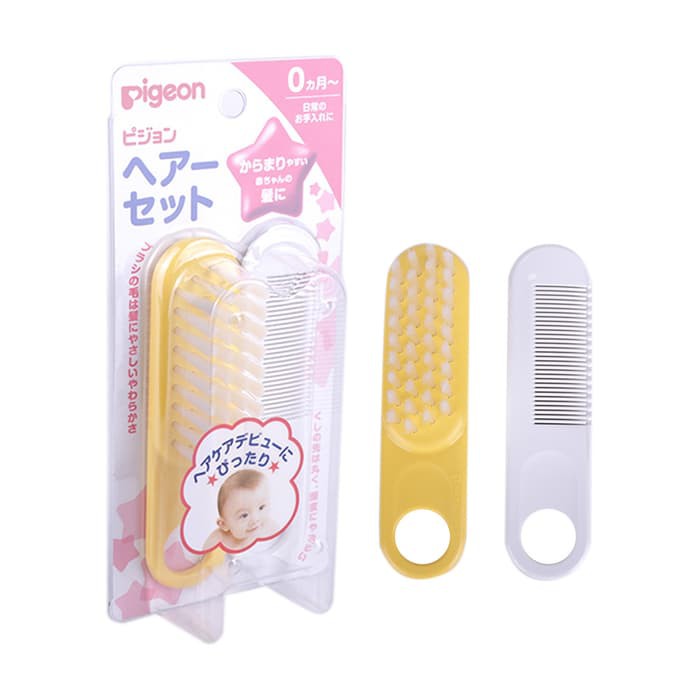 Pigeon Comb &amp; Hair Brush Set Import Sisir Bayi Pigeon