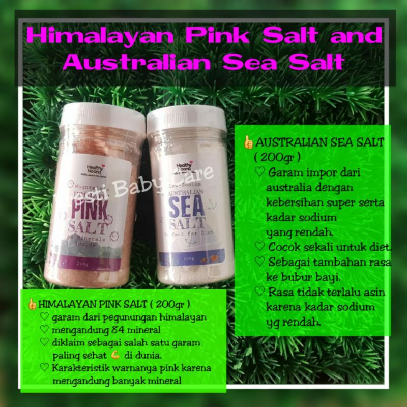 

Himalayan Sea Salt and Australian Sea Salt