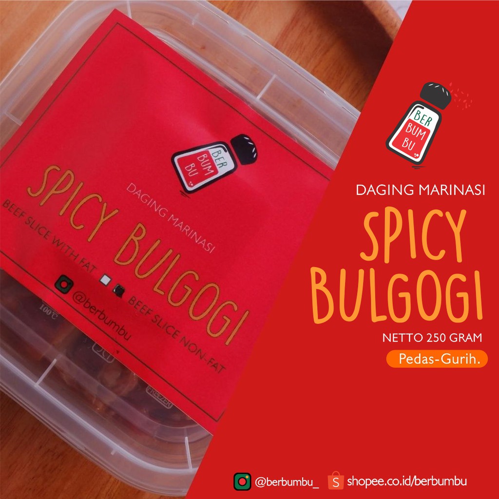 

DAGING SLICE MARINASI SPICY BULGOGI 250 GR DAGING BERBUMBU