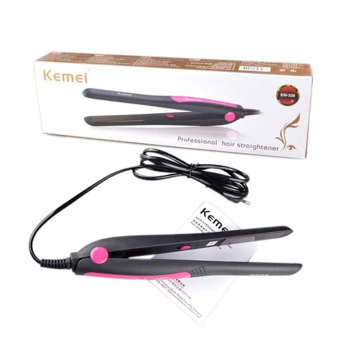 Catokan Kemei KM-328 Hair Styling Alat Profesional Pelurus , catok salon , Catokan rambut 2in1