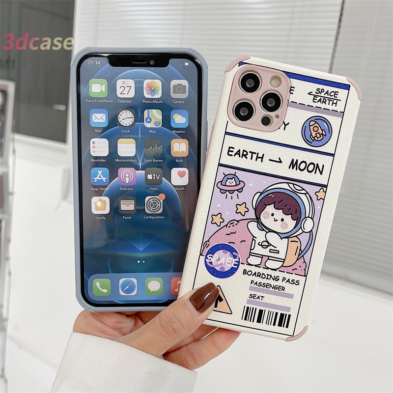 VIVO Y53 Y51 2020 Y20 Y12S Y20S Y20i Y31 2021 Y12 Y12A Y20A Y20G Y30G Y12G Y30 Y51S Y53S Y91C Y91 Y17 Y93 Y50 Y51A Y30i Y12i Y11S Y15 Y95 Y11 Y90 Y91i U10 Y70 Y1S Pretty Astronaut Lamb Skin Leather Soft Casing Cover