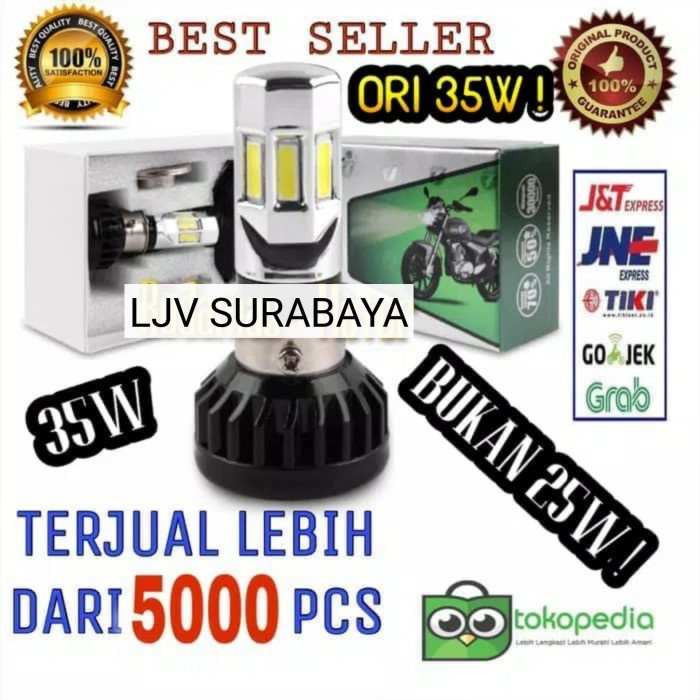 LAMPU MOTOR LED RTD 6 SISI RTD MOTOR LAMP ORIGINAL - PUTIH