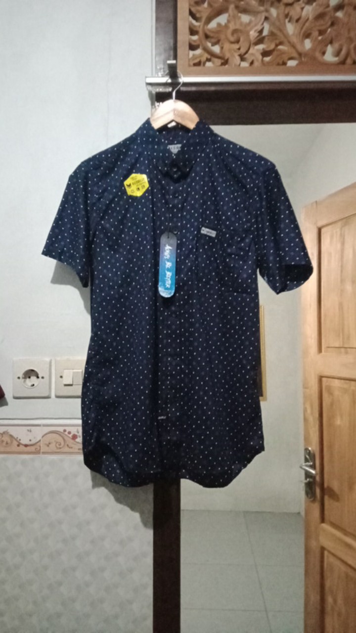 Kemeja Motif Lengan Pendek / Kemeja Surfing Atasan Pria (bisa Cod)