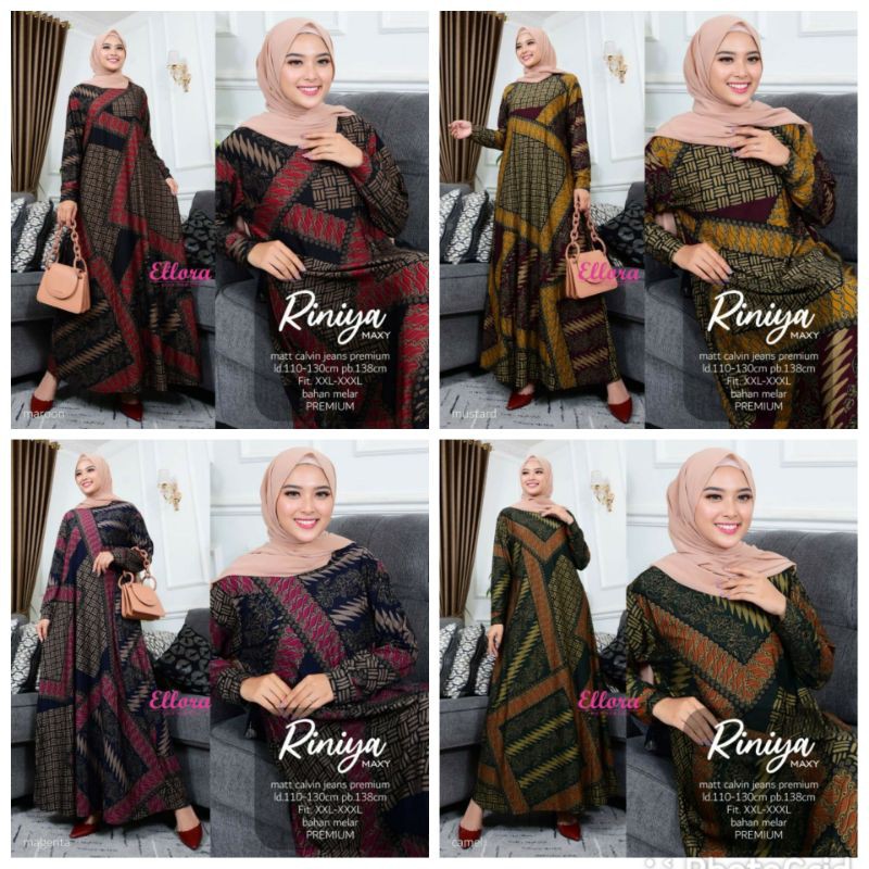 Narita Riniya Ranting LEVILA BERLIN MAXY  Matt Calvin Jeans Jumbo Bahan Adem Nyaman Fit To XXL