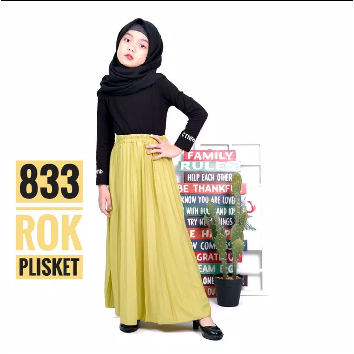 Rok plisket anak premium 3-5 Tahun 100% original