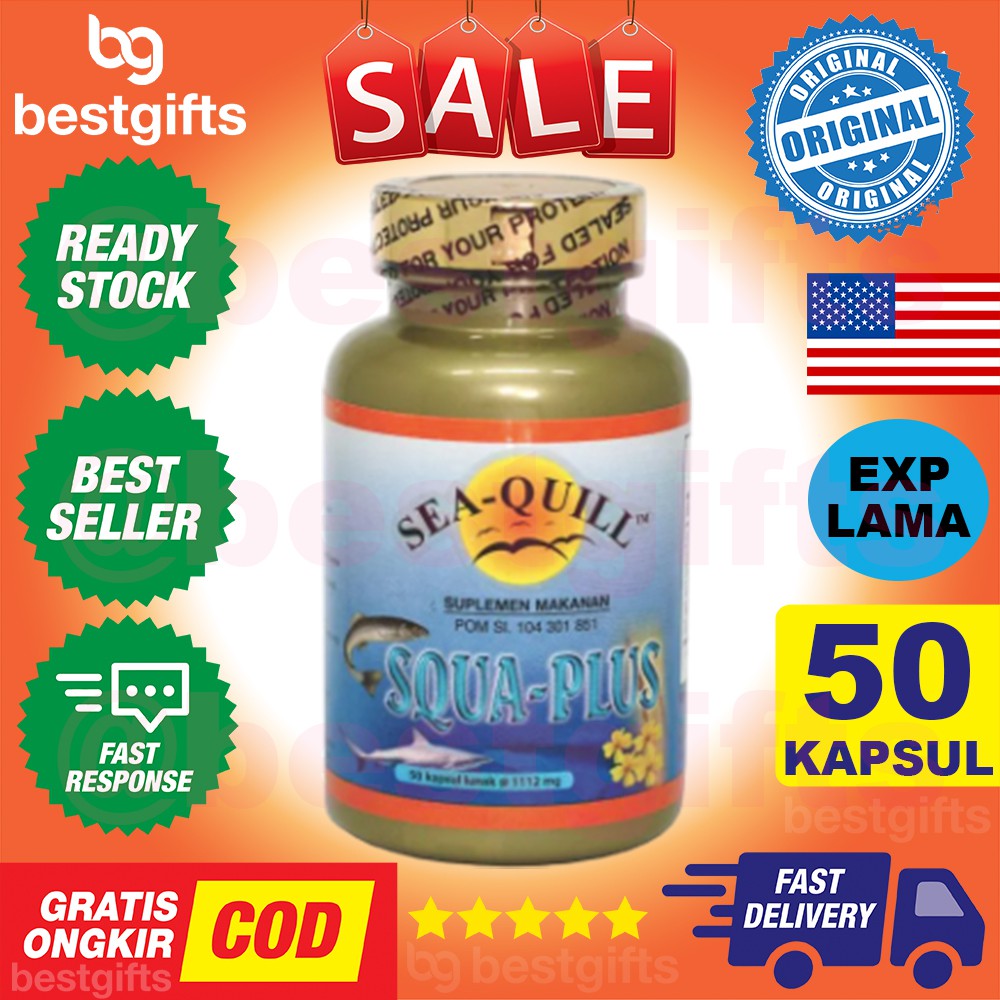 SEA-QUILL SEAQUILL SEA QUILL SQUA PLUS 1112 MG SALMON OMEGA 3 FISH EVENING PRIMROSE OIL 50 KAPSUL