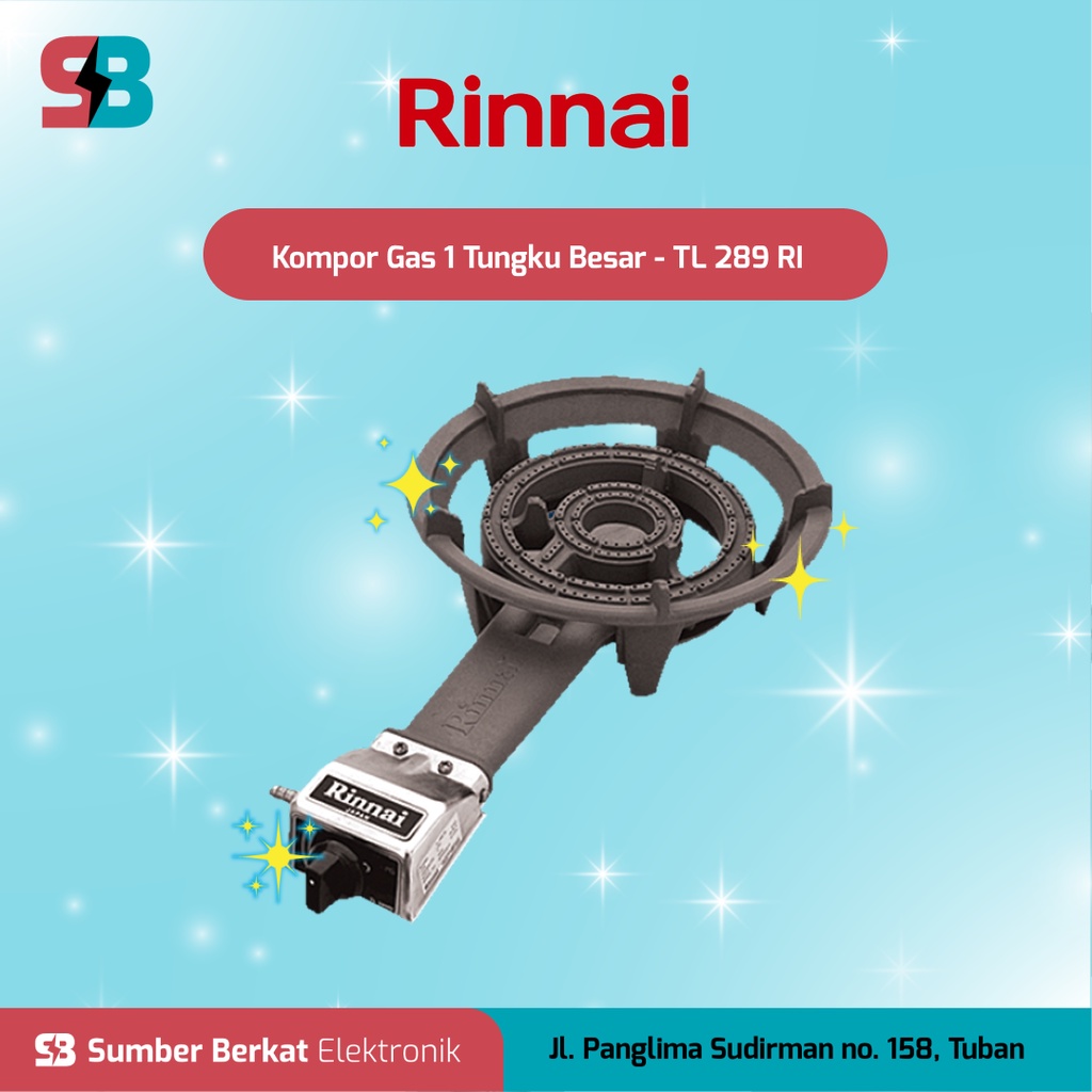 RINNAI - Kompor Gas 1 Tungku Besar - TL 289 RI [READY]