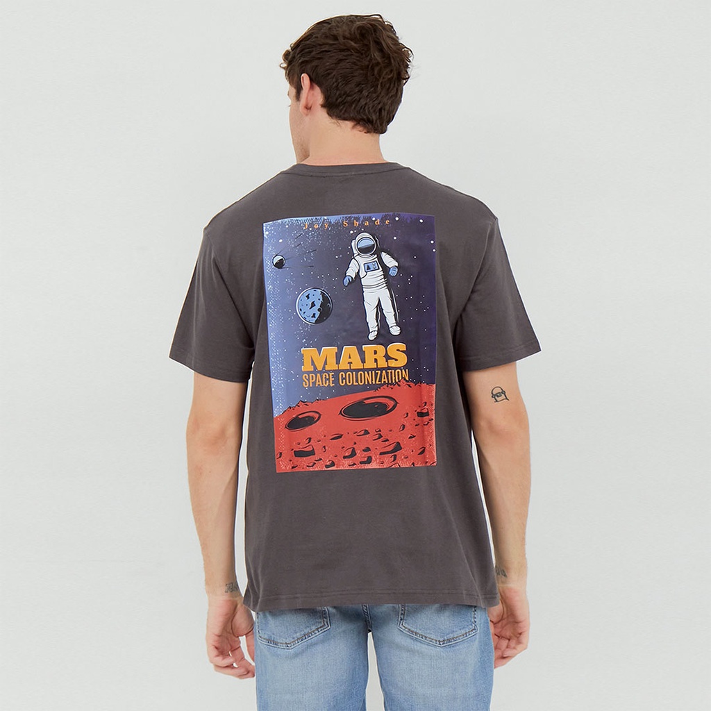 JOY SHADE Kaos Print MARS Circular Knit T-Shirt