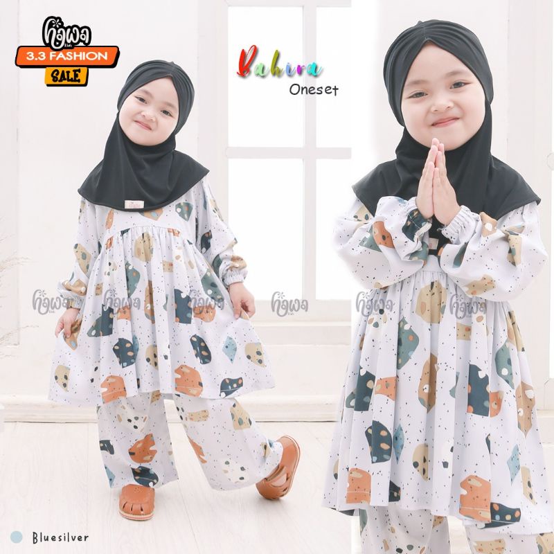 One Set Anak Perempuan Rayon Premium Bahira Set ORI Hawa Kids Ready Size S M L XL - Kids Colection