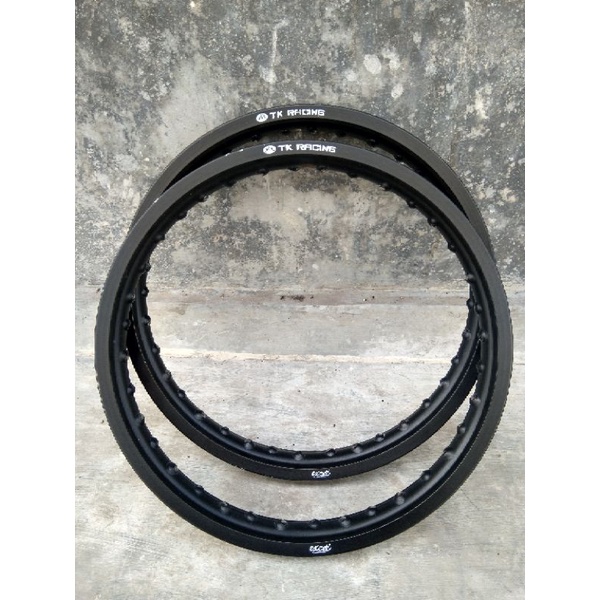 velg TK Japan TK racing Excel hitam doff UK 160 160 R17 kondisi bekas pakai