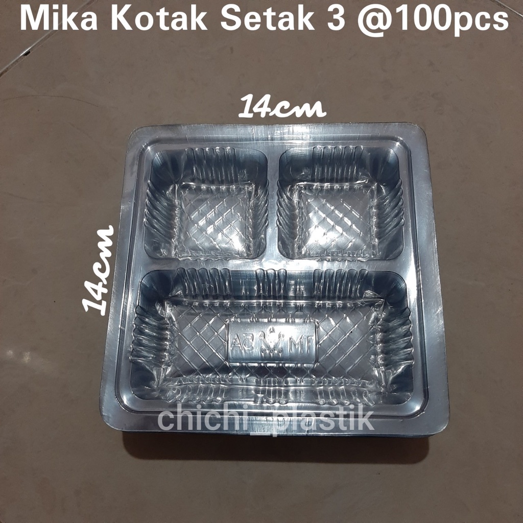 Mika thinwall 1500ml / mika kotak sekat 3