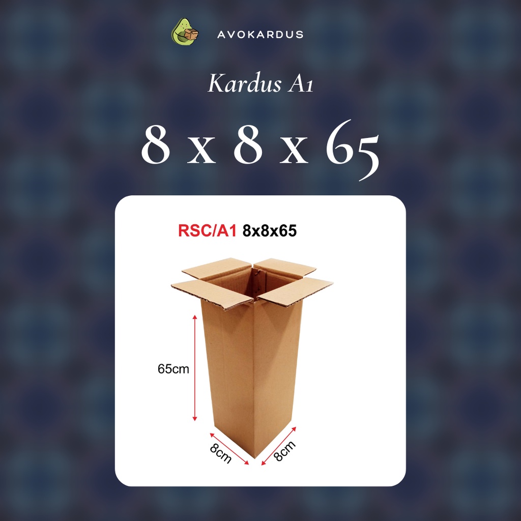 

Kardus / Box / Karton / Packing / Packaging / Kotak / Dus RSC / A1 –8 x 8 x 65 B-Flute