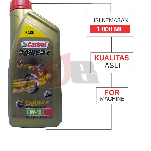 ➲ Oli 4T Castrol Power 1 10w40 motor sport 1liter ♧