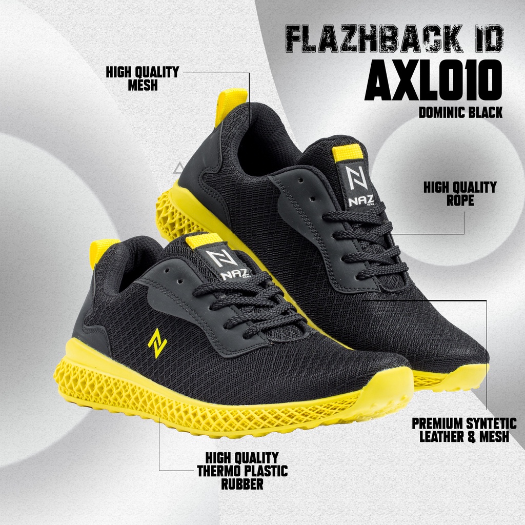 (BISA COD)-Athletica Official Shop - AT 693 Black White | Sepatu Running | Sepatu Olahraga-GMX-MAX