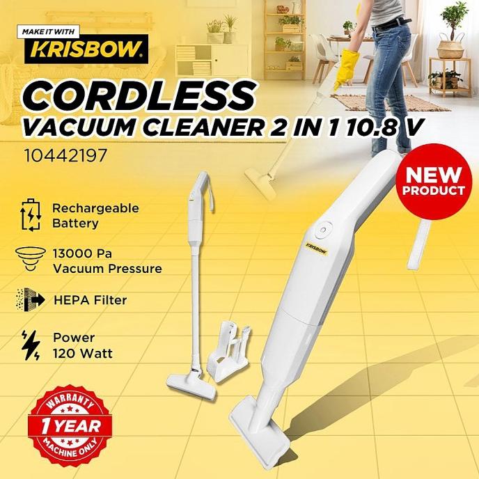 Krisbow Vacum Cleaner Cordless 2 In 1 10.8 V Millakarmila74