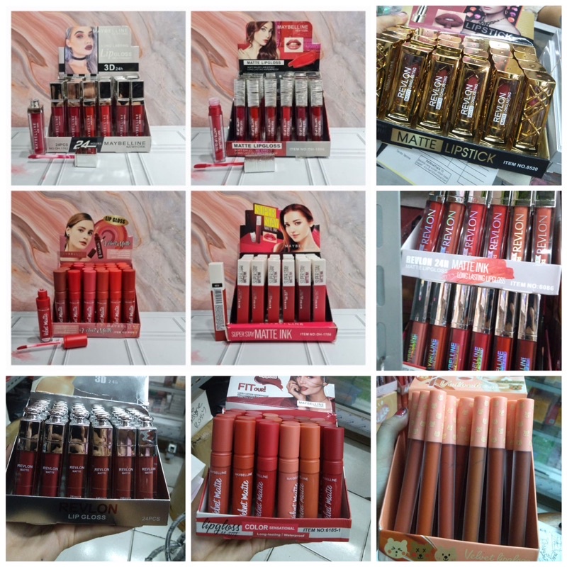 PAKET LIPSTIK MURAH 6PCS WARNA MEREK RANDOM