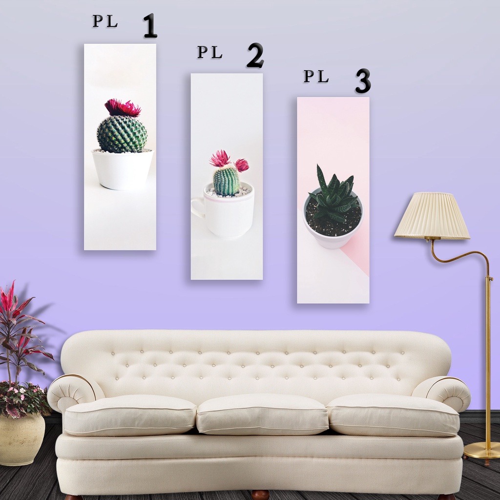 Wall decor - hiasan dinding rumah - Walldecor aesthetic plants tanaman kaktus murah