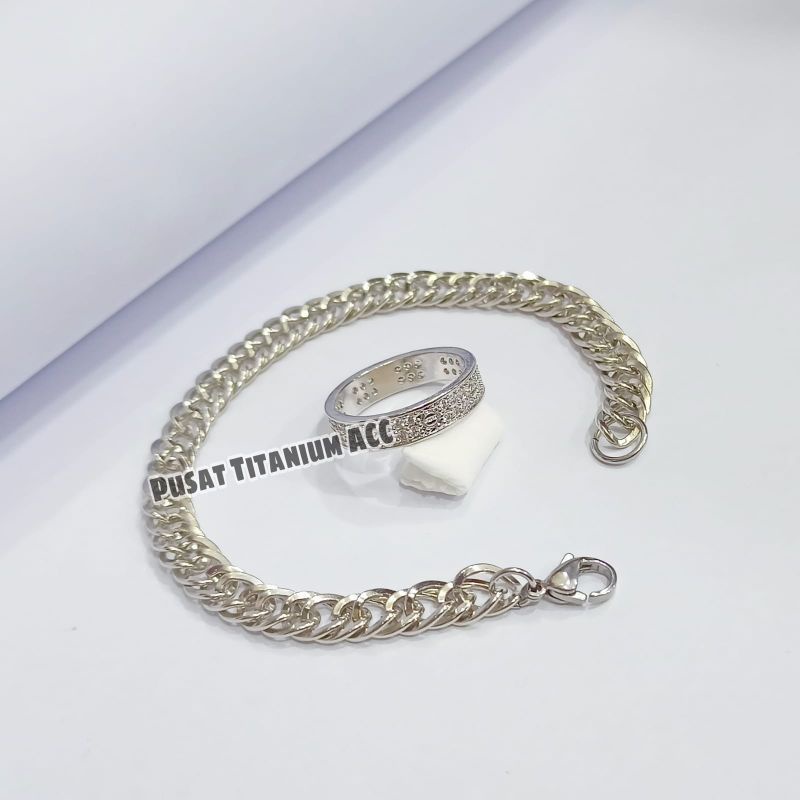 GELANG RANTE TITANIUM 24K 007 ANTI KARAT ANTI LUNTUR (COD)