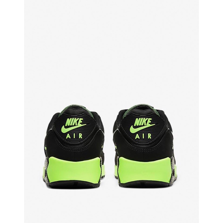 lime green and black air max 90