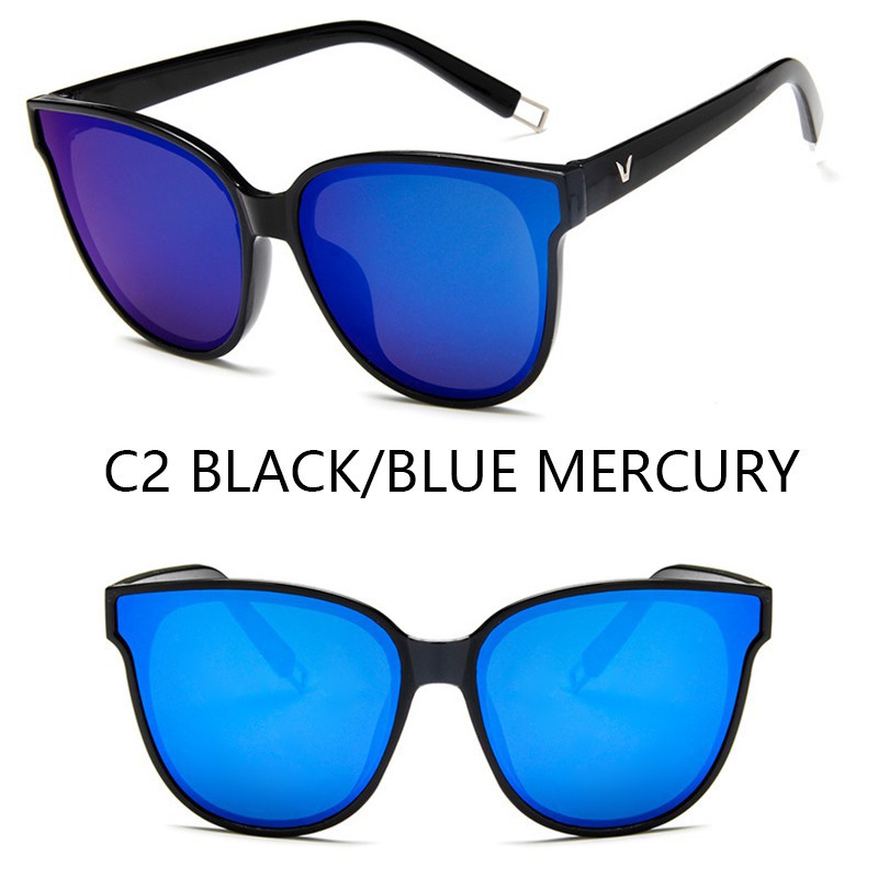 (YUZHU) Kacamata Hitam Ready Sotck Korean Cat Eye Sunglasses Women Anti-UV400 Sun Glasses