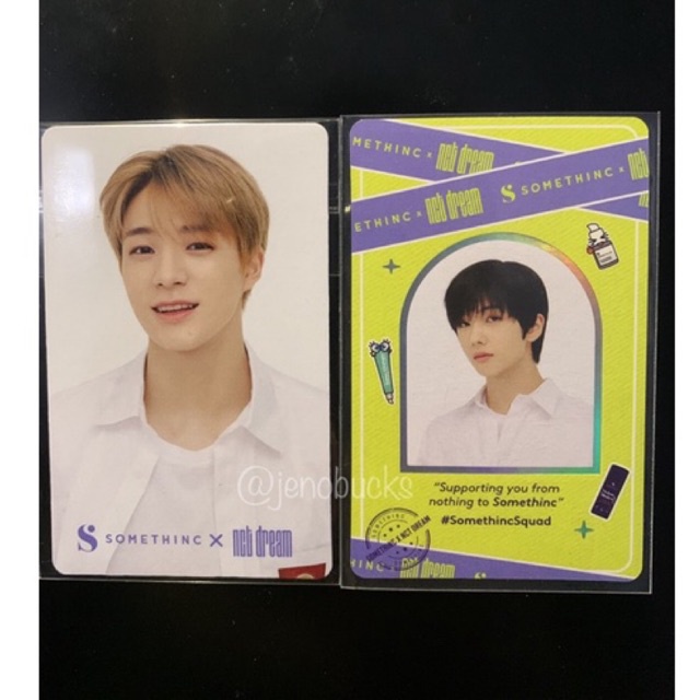 SOMETHINC X NCT DREAM PHOTOCARD Jeno Jisung Holo