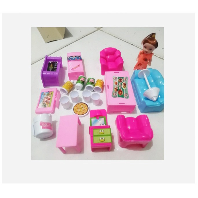 MAINAN BONEKA BARBIE PERLENGKAPAN RUMAH SET FI558