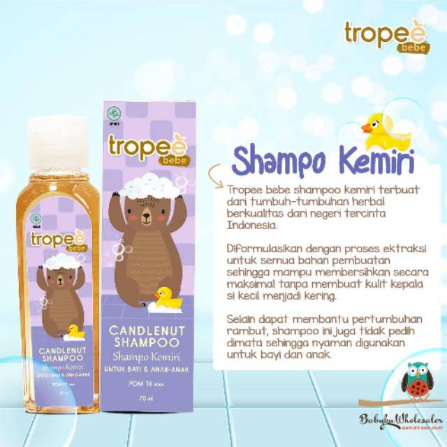 Tropee bebe candlenut shampoo / Shampoo kemiri bayi