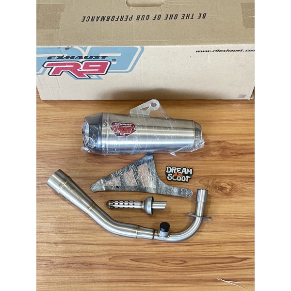 Knalpot R9 New alpha Series Silver knalpot vespa sprint vespa primavera vespa S Vespa LX Knalpot Ves