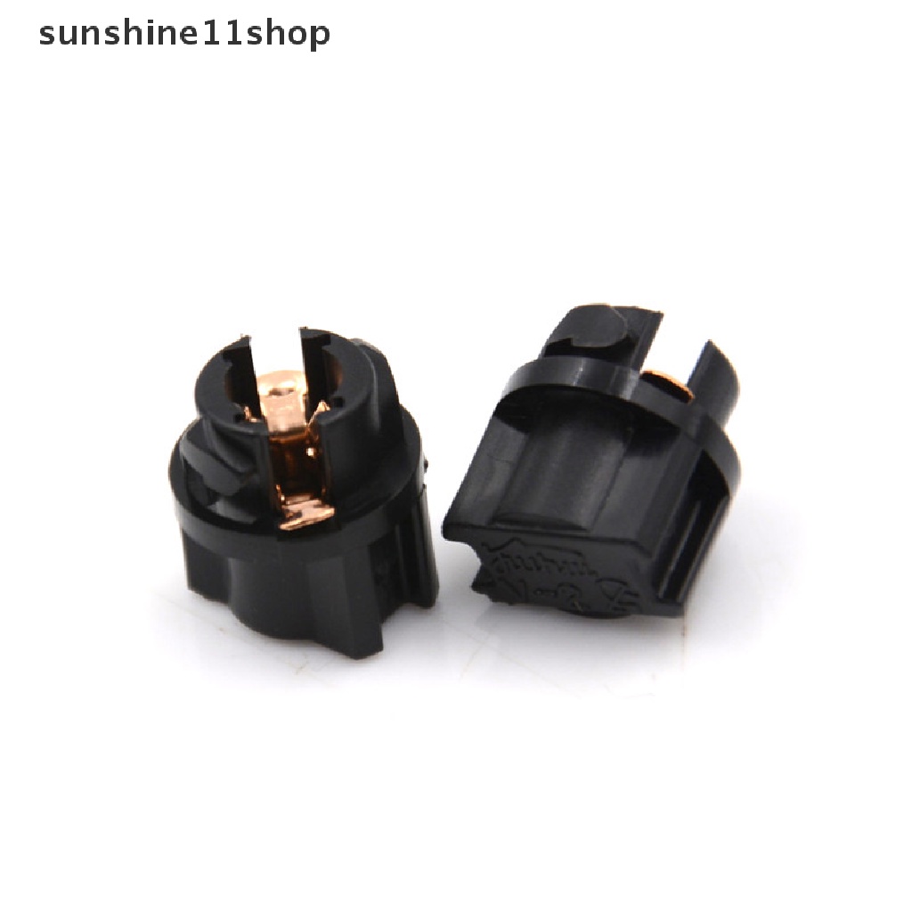 (SHO) 10pcs T5 Socket Twist Lock Panel Instrumen Lampu Bohlam Dashboard Mobil