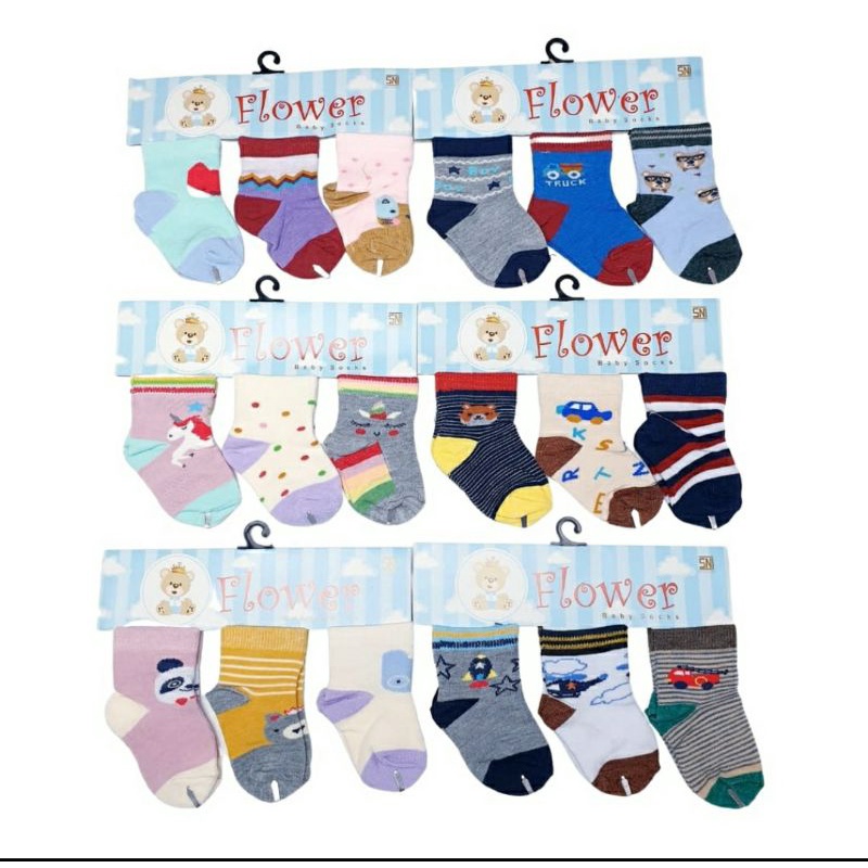 Kaos kaki bayi 3in1 winteku / flower/ baby kingdom