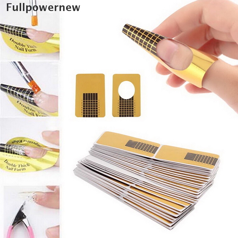 [FULL] 100Pcs Nail Art Tips Extension Forms Guide French DIY Tool Acrylic UV Gel,