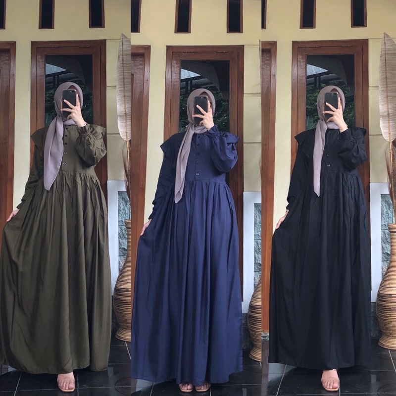 Savita basic dress dfashion / Gamis rayon viscose polos / Gamis rayon busui / Dress viscose busui