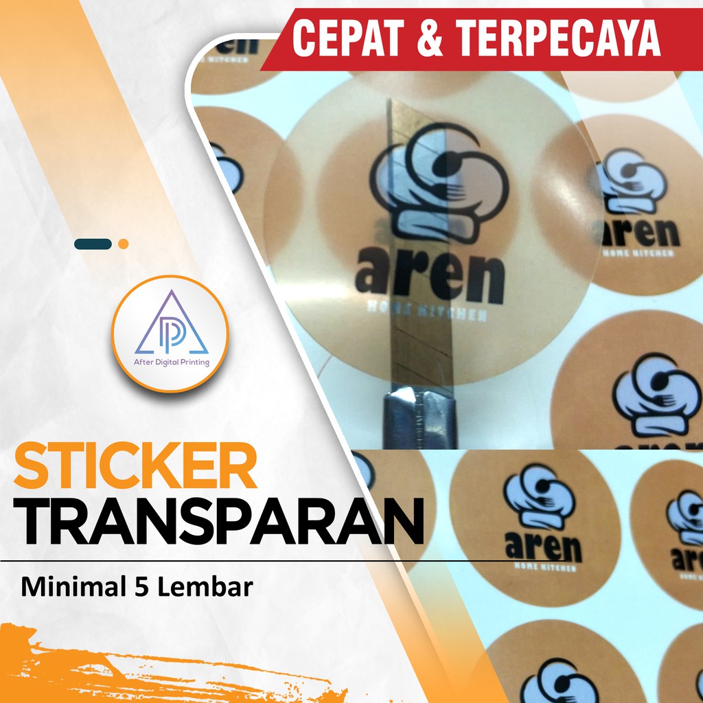 

STIKER LABEL TRANSPARANT KEMASAN MAKANAN MINUMAN A3+ CUTTING