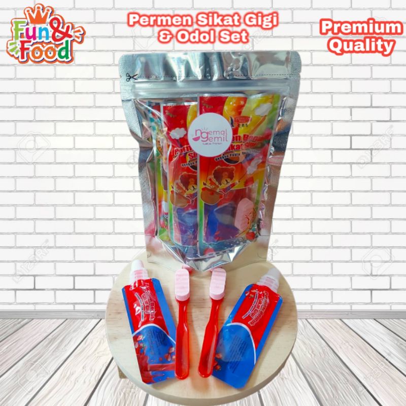 

Permen Sikat Gigi & Odol Set Permen Unik Viral Kualitas Premium