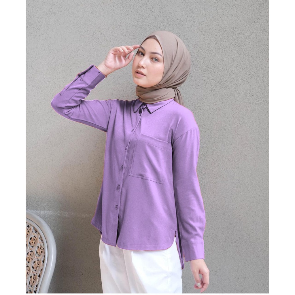 BEFAST - ZEC OOTD Wanita Kemeja SEFA / Kemeja Ganesha / Kemeja Wanita Casual / Kemeja Polos Wanita / Kemeja Banyak Warna Terbaru