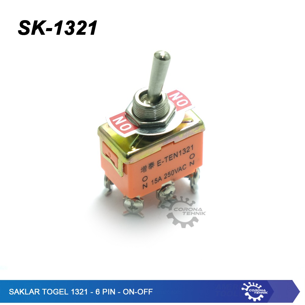 Saklar Toggle 1321- 6 Pin - ON-ON