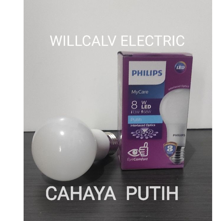 LAMPU LED PHILIPS 8W 8WATT 8 WATT / LAMPU PHILIPS LED 8W 8WATT 8 WATT CAHAYA PUTIH