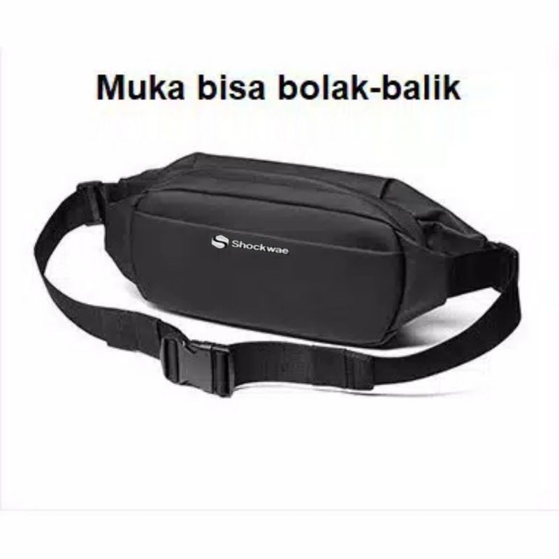 Waistbag Pria Waterproof Strom Dua Muka Bisa Bolak-Balik Zetshop