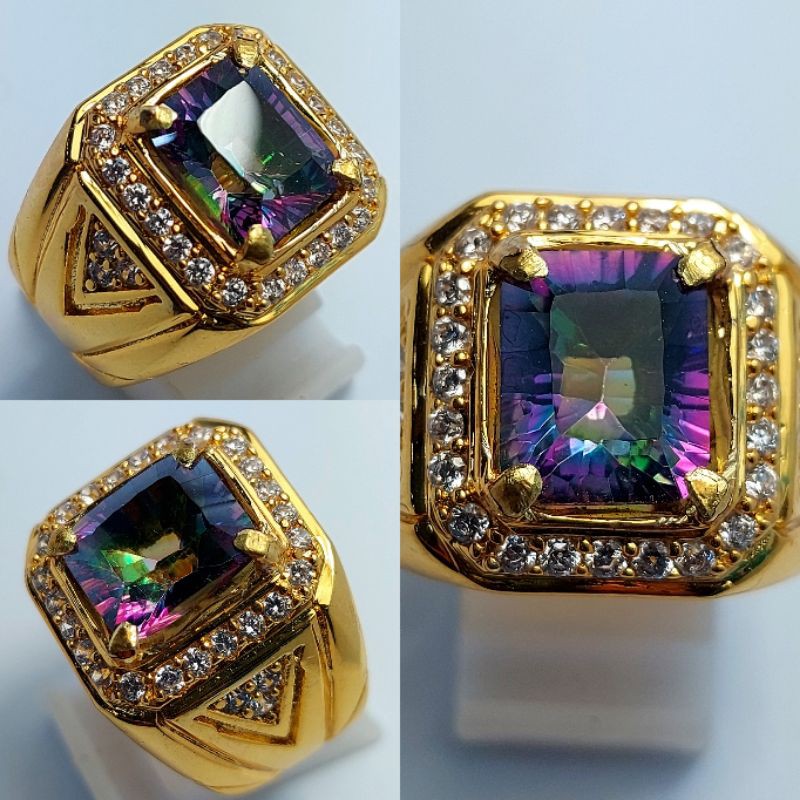 Natural  Mystic Quartz Top Luster