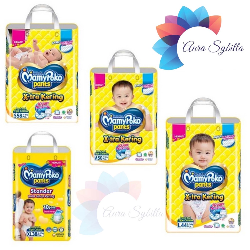 MamyPoko PANTS XTRA KERING S58/M50/L44/XL38/XXL34|Pampers|Popok Celana|Mamypoko popok
