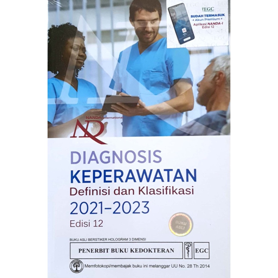 ORI NANDA Diagnosis Keperawatan  2021 - 2023 + APLIKASI NANDA - Heather Herdman Edisi 12 BARU TERBIT